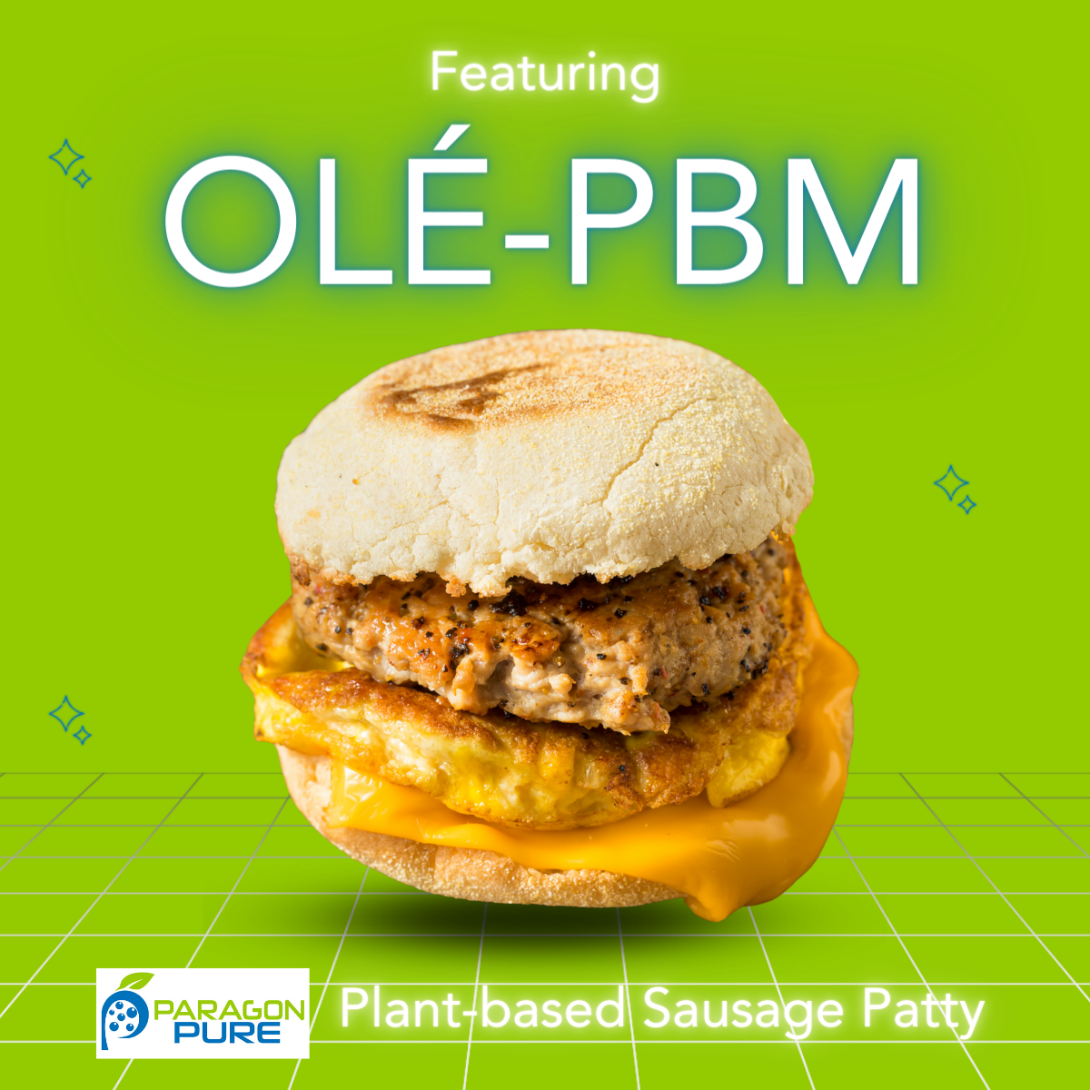 plant-based sausage patty with Ole-PBM from Paragon Pure